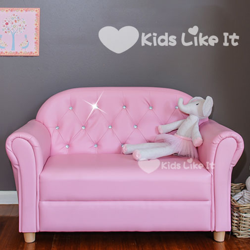 pink couch for kids